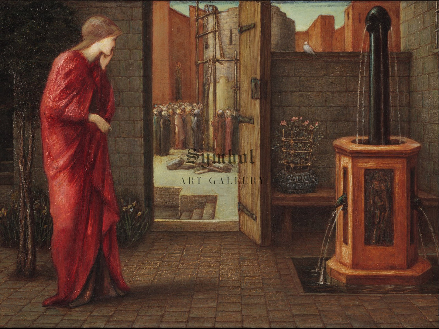 Danae Watching the Building of the Brazen Tower by Edward Burne Jones 1872, Wall Art Print, Fine Art Reproduction, Museum Quality Decor