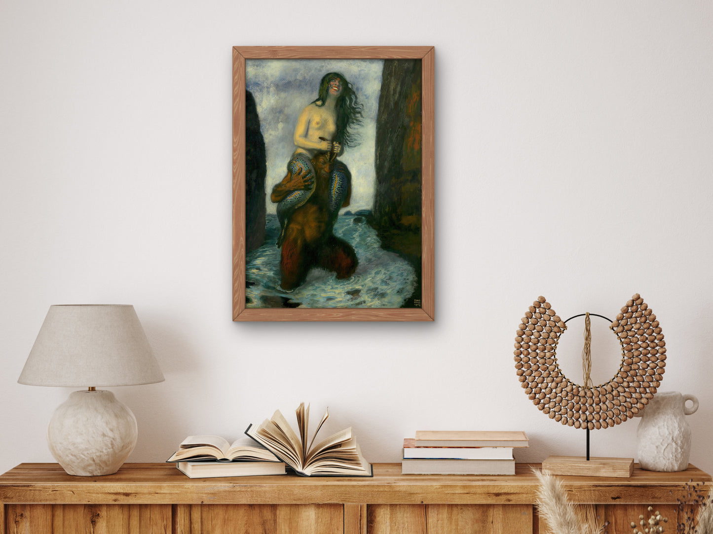 Faun and Nymph by Franz von Stuck 1902, Wall Art Print, Fine Art Reproduction, Museum Quality Decor, Poster