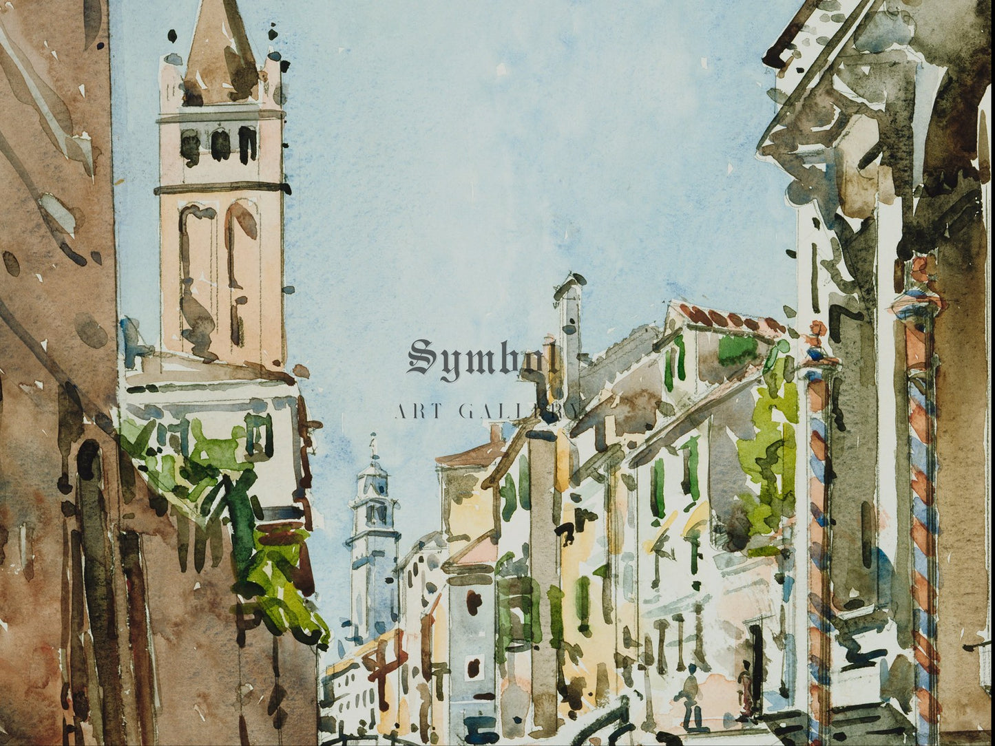 Rio di San Barnaba Venice by Edward Darley Boit 1911, Wall Art Print, Fine Art Reproduction, Museum Quality Decor, Poster