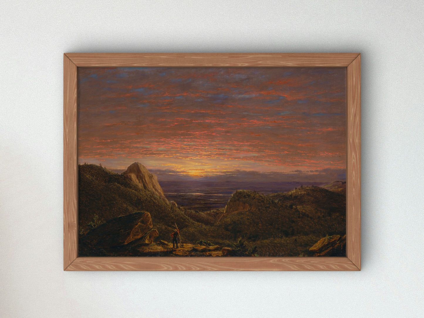 Morning, Looking East Over the Hudson Valley from the Catskill Mountains by Frederic Edwin Church 1848, Wall Art Print