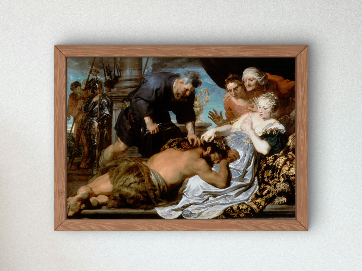 Samson and Delilah by Anthony van Dyck 1630, Wall Art Print, Fine Art Reproduction, Museum Quality Decor, Poster