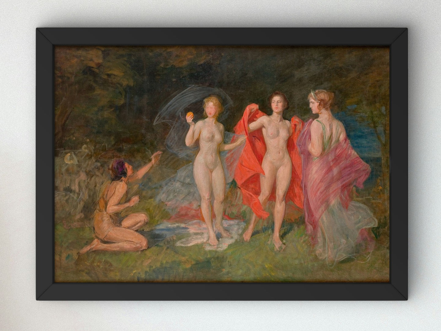 Judgement of Paris by Paja Jovanović 1906, Wall Art Print, Fine Art Reproduction, Museum Quality Decor, Poster