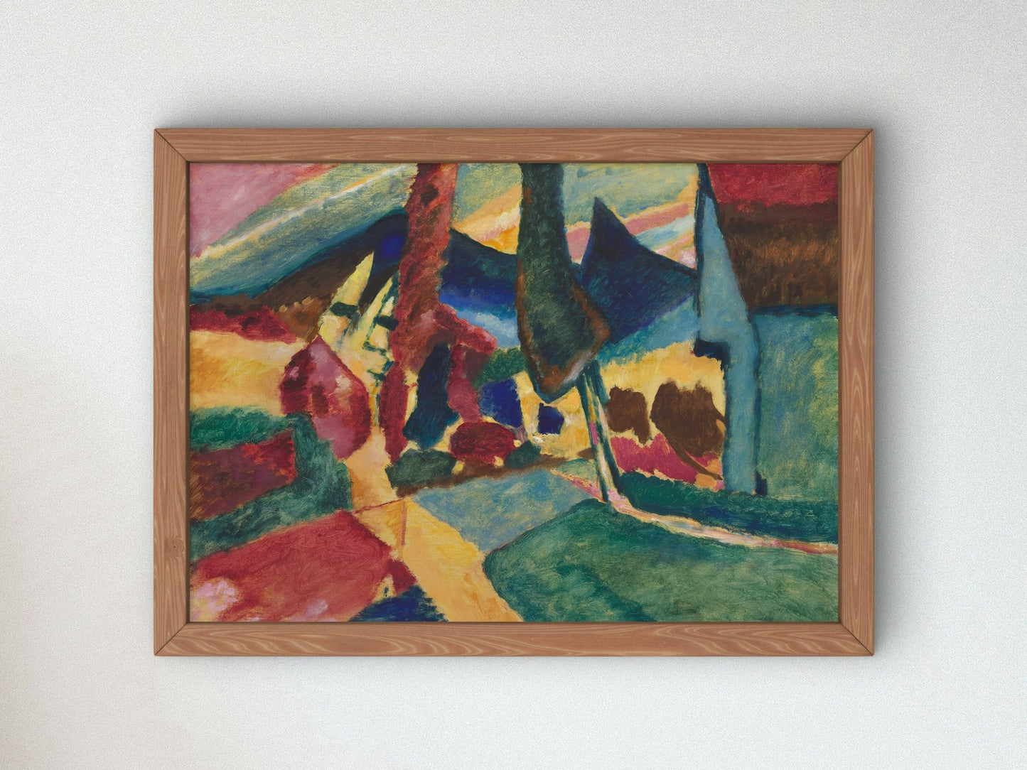 Landscape with Two Poplars by Vasily Kandinsky 1912, Wall Art Print, Fine Art Reproduction, Museum Quality Decor, Poster