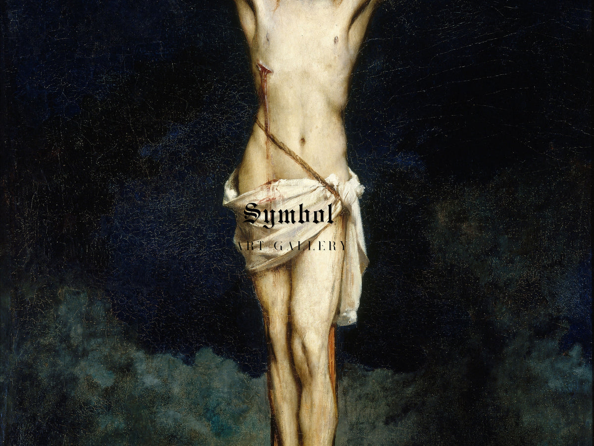 Christ on the Cross by Jules Elie Delaunay 1881, Wall Art Print, Fine Art Reproduction, Museum Quality Decor, Poster