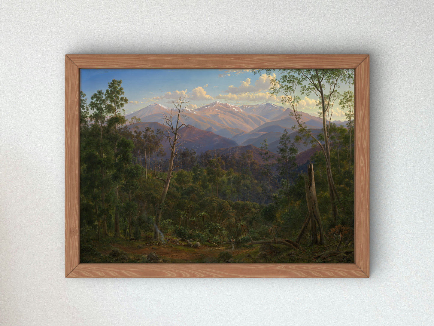 Mount Kosciusko seen from the Victorian border by Eugene von Guérard 1866, Wall Art Print, Fine Art Reproduction, Museum Quality Decor