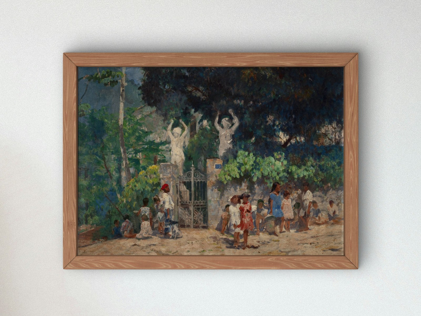 On the Way to School by Eliseu Visconti 1907, Wall Art Print, Fine Art Reproduction, Museum Quality Decor, Poster