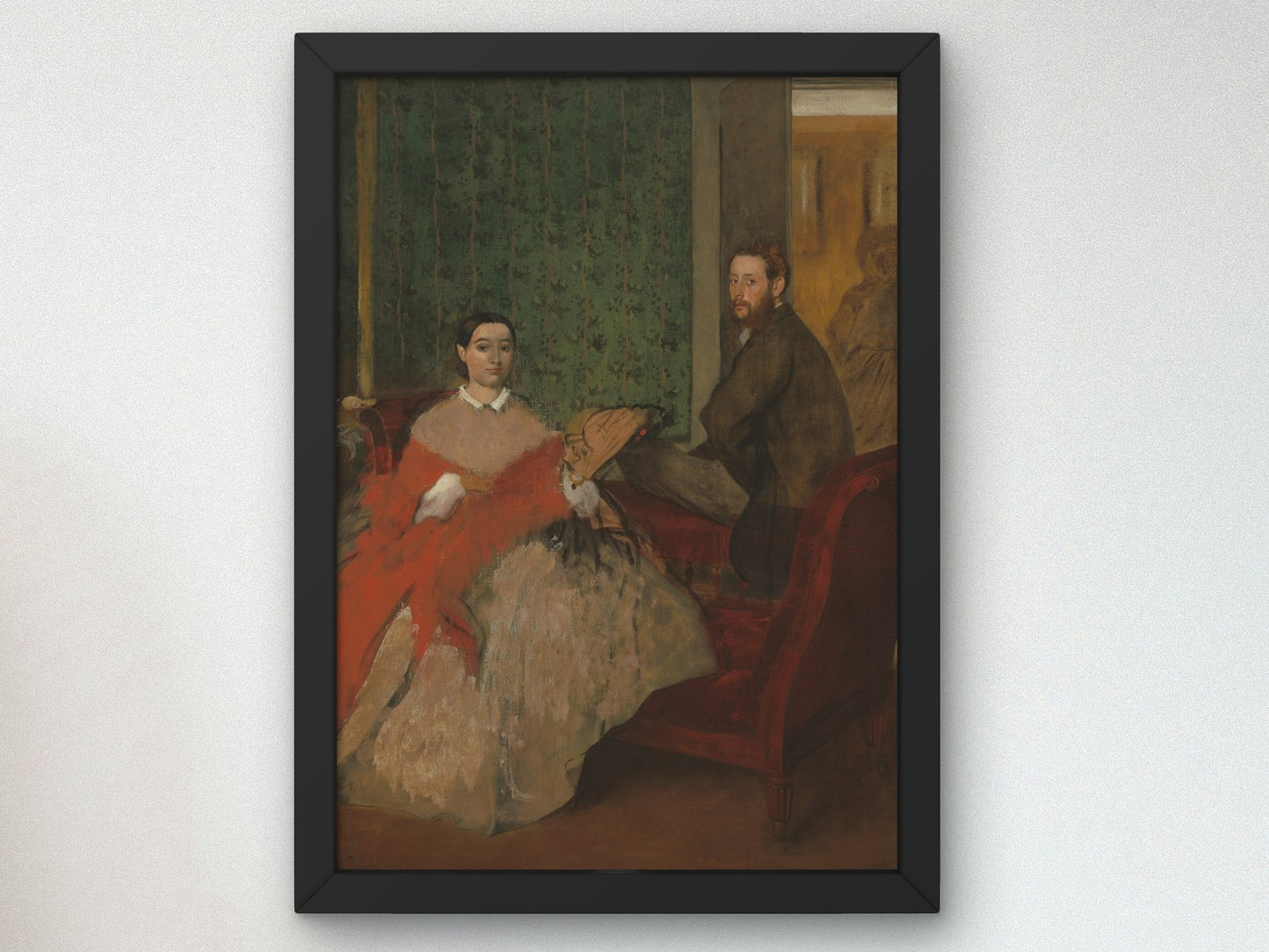 Edmondo and Thérèse Morbilli by Edgar Degas 1865, Wall Art Print, Fine Art Reproduction, Museum Quality Decor, Poster