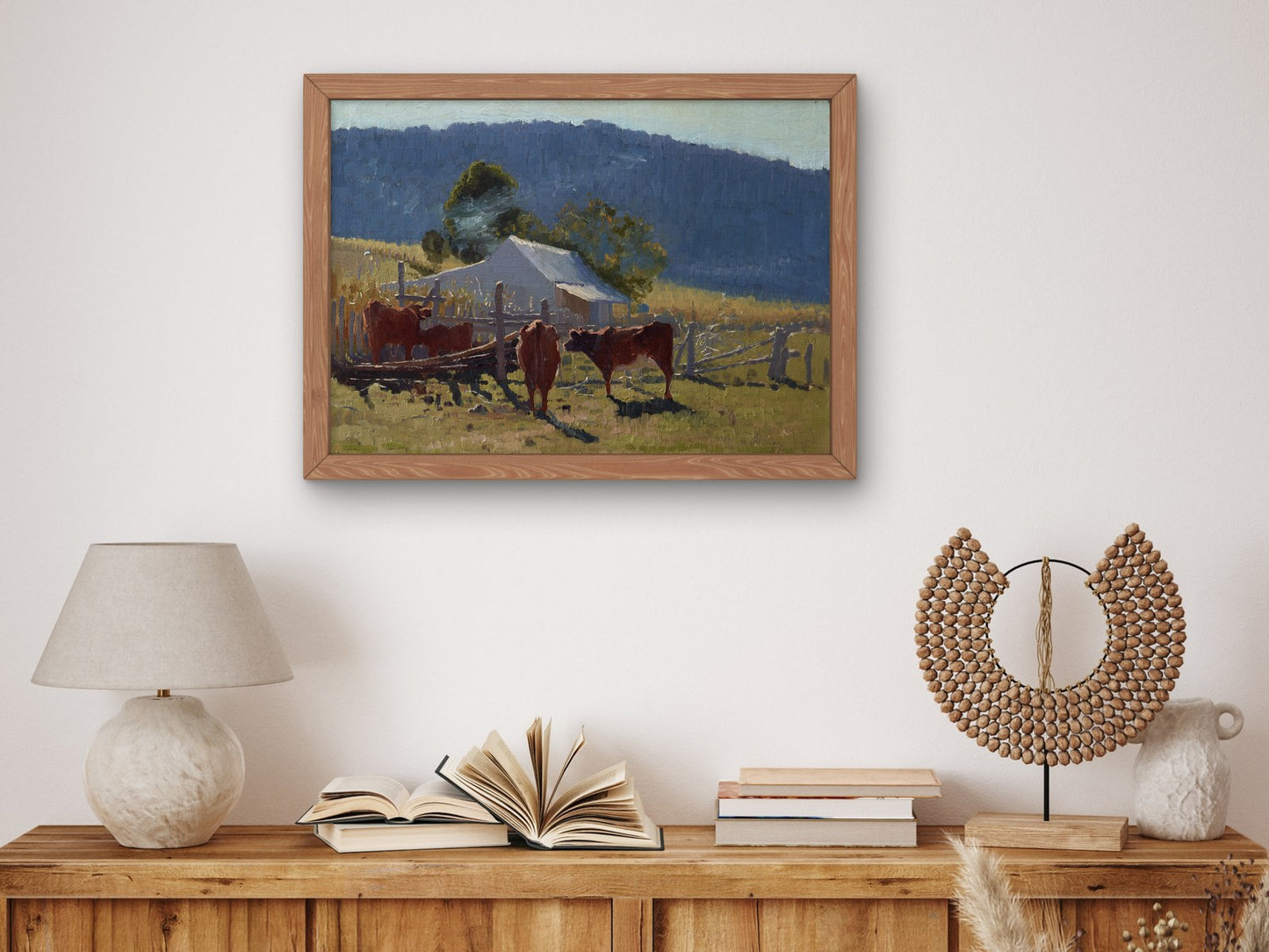 Milking Time Araluen Valley by Elioth Gruner 1922, Wall Art Print, Fine Art Reproduction, Museum Quality Decor, Poster