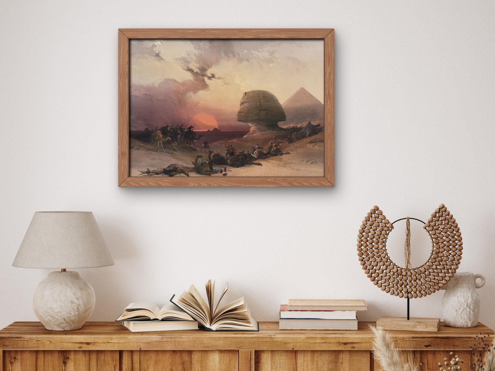 Approach of the Simoon Desert at Gizeh by Louis Haghe, 1849, Orientalism and Exoticism, fine art print