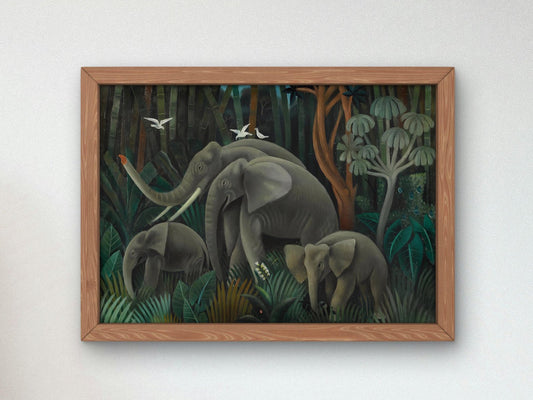 Elefantes en la Selva by Miguel Covarrubias, 1932, Art Deco and American Modernism, fine art print