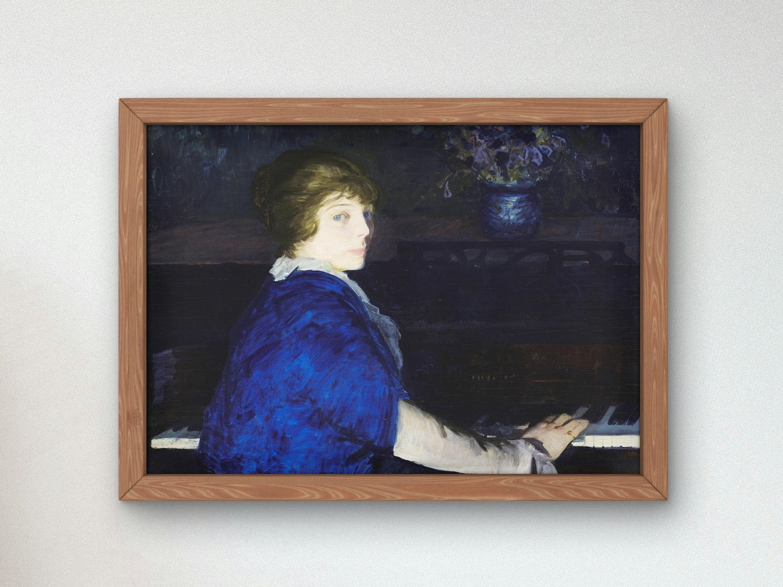 Emma at the Piano by George Bellows, 1914, American Modernism, fine art print