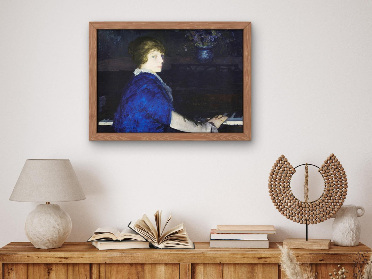 Emma at the Piano by George Bellows, 1914, American Modernism, fine art print