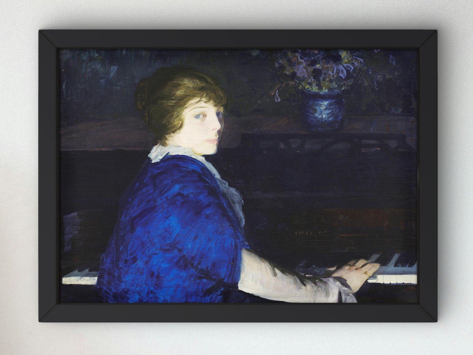 Emma at the Piano by George Bellows, 1914, American Modernism, fine art print