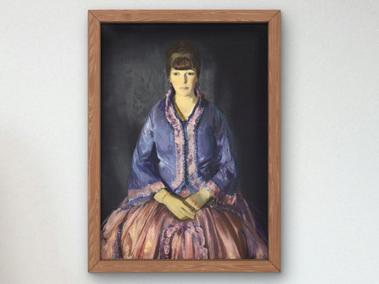 Emma in the Purple Dress by George Bellows, 1919, Art Deco and American Modernism, fine art print