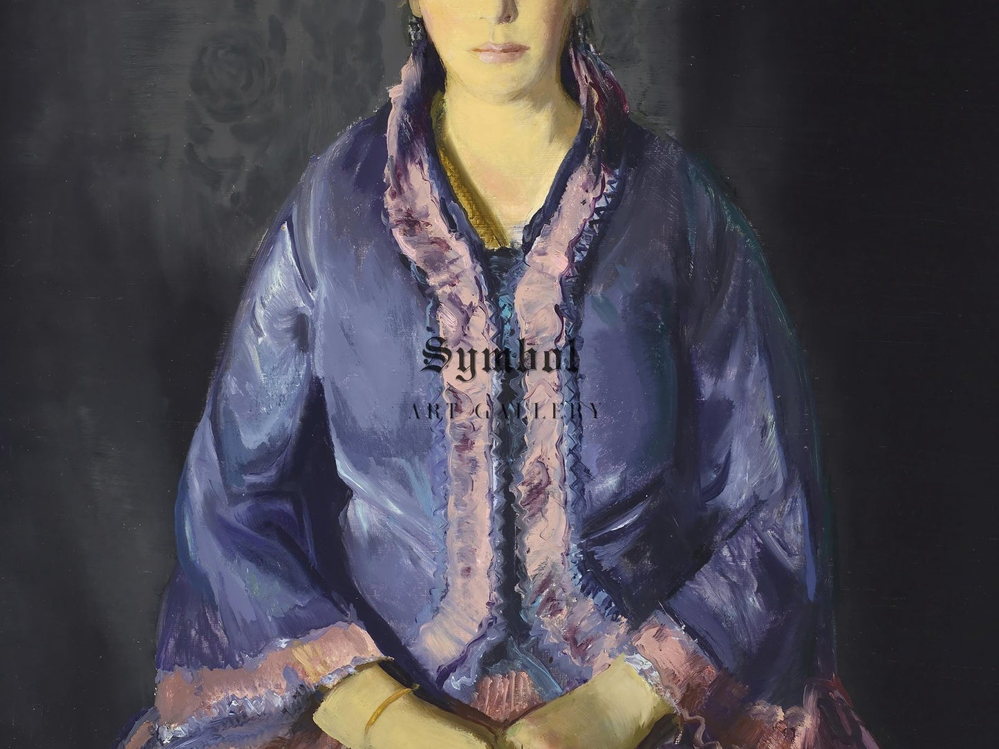 Emma in the Purple Dress by George Bellows, 1919, Art Deco and American Modernism, fine art print