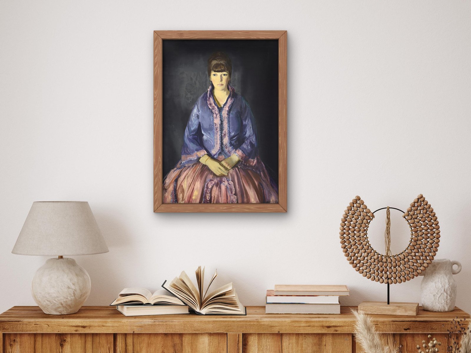 Emma in the Purple Dress by George Bellows, 1919, Art Deco and American Modernism, fine art print