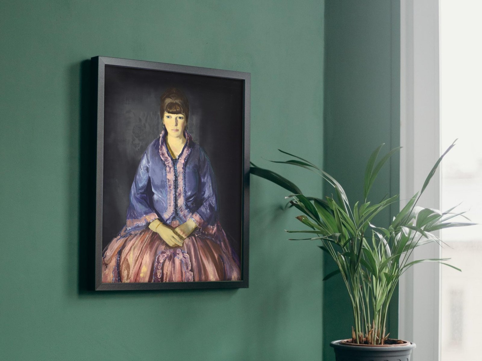 Emma in the Purple Dress by George Bellows, 1919, Art Deco and American Modernism, fine art print