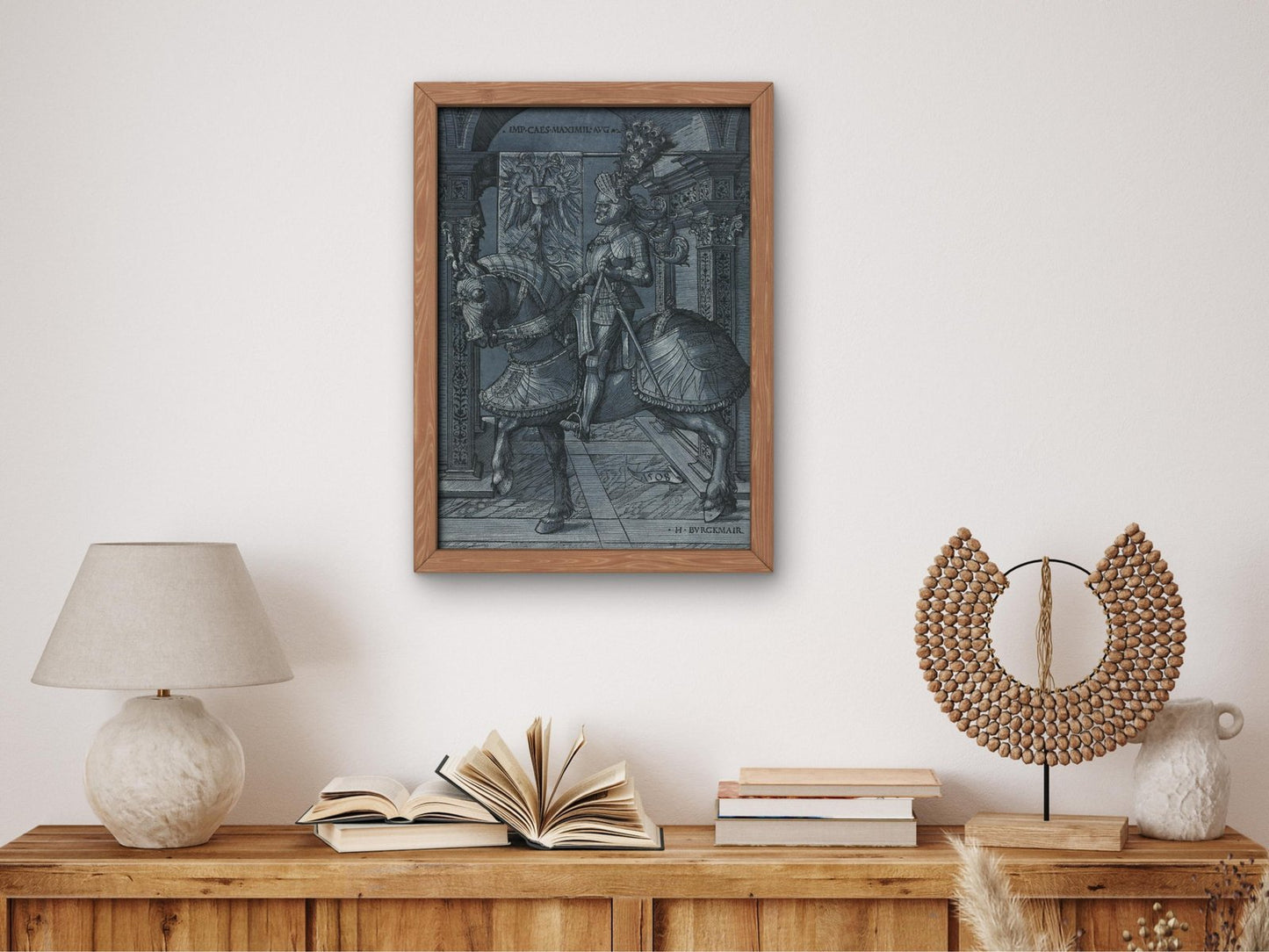 Equestrian Portrait of the Emperor Maximilian by Hans Burgkmair, 1508, Renaissance, fine art print