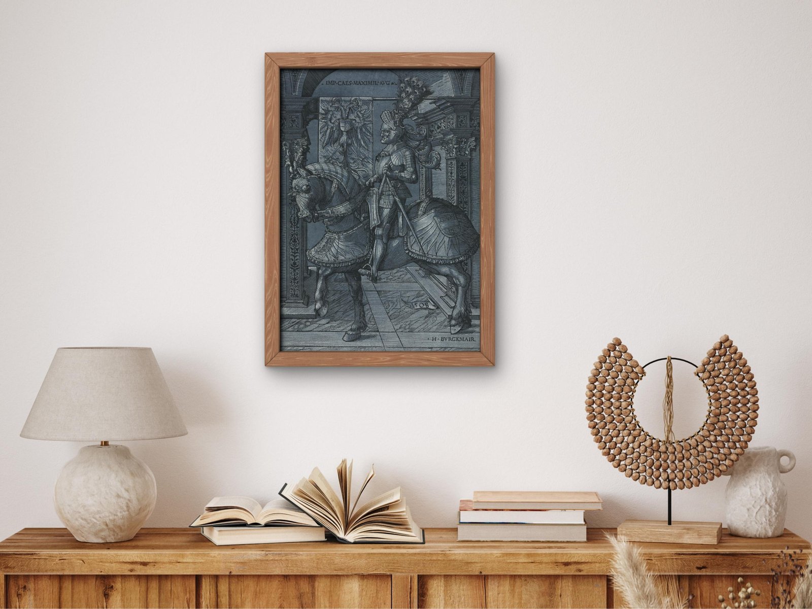 Equestrian Portrait of the Emperor Maximilian by Hans Burgkmair, 1508, Renaissance, fine art print