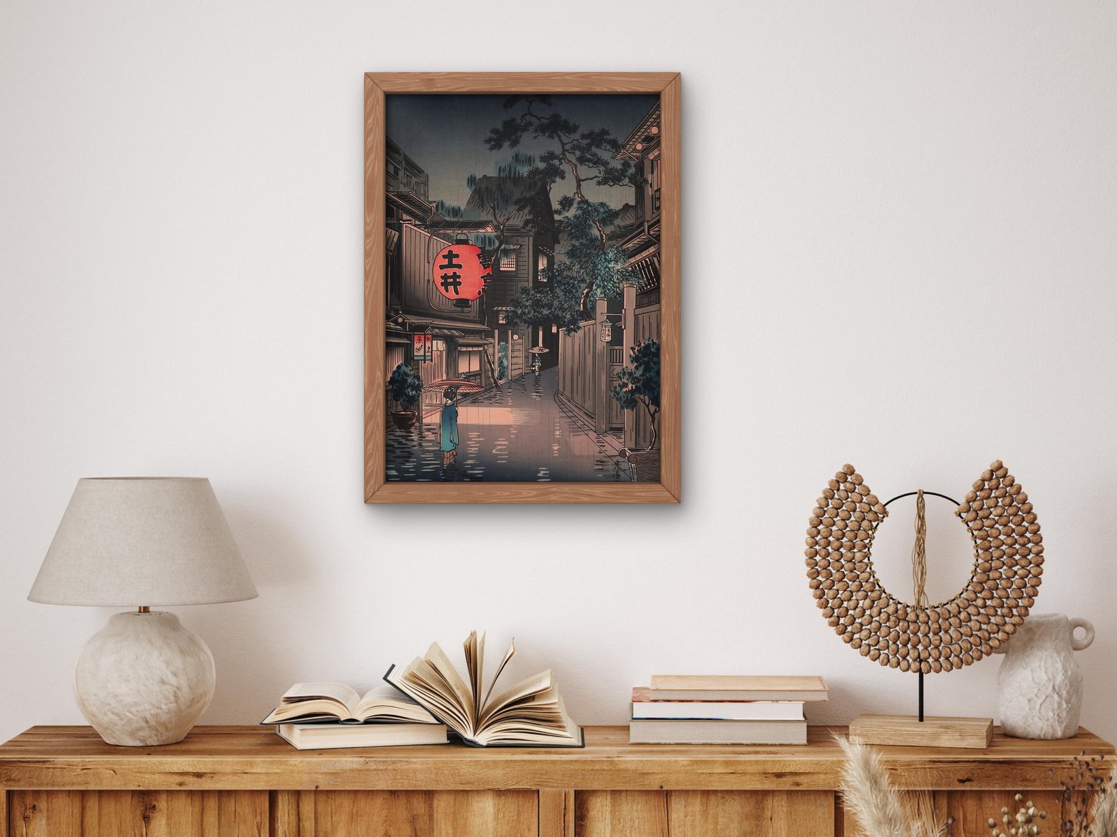 Evening in Ushigome by Tsuchiya Koitsu, 1939, Japanese Woodblock Prints, fine art print