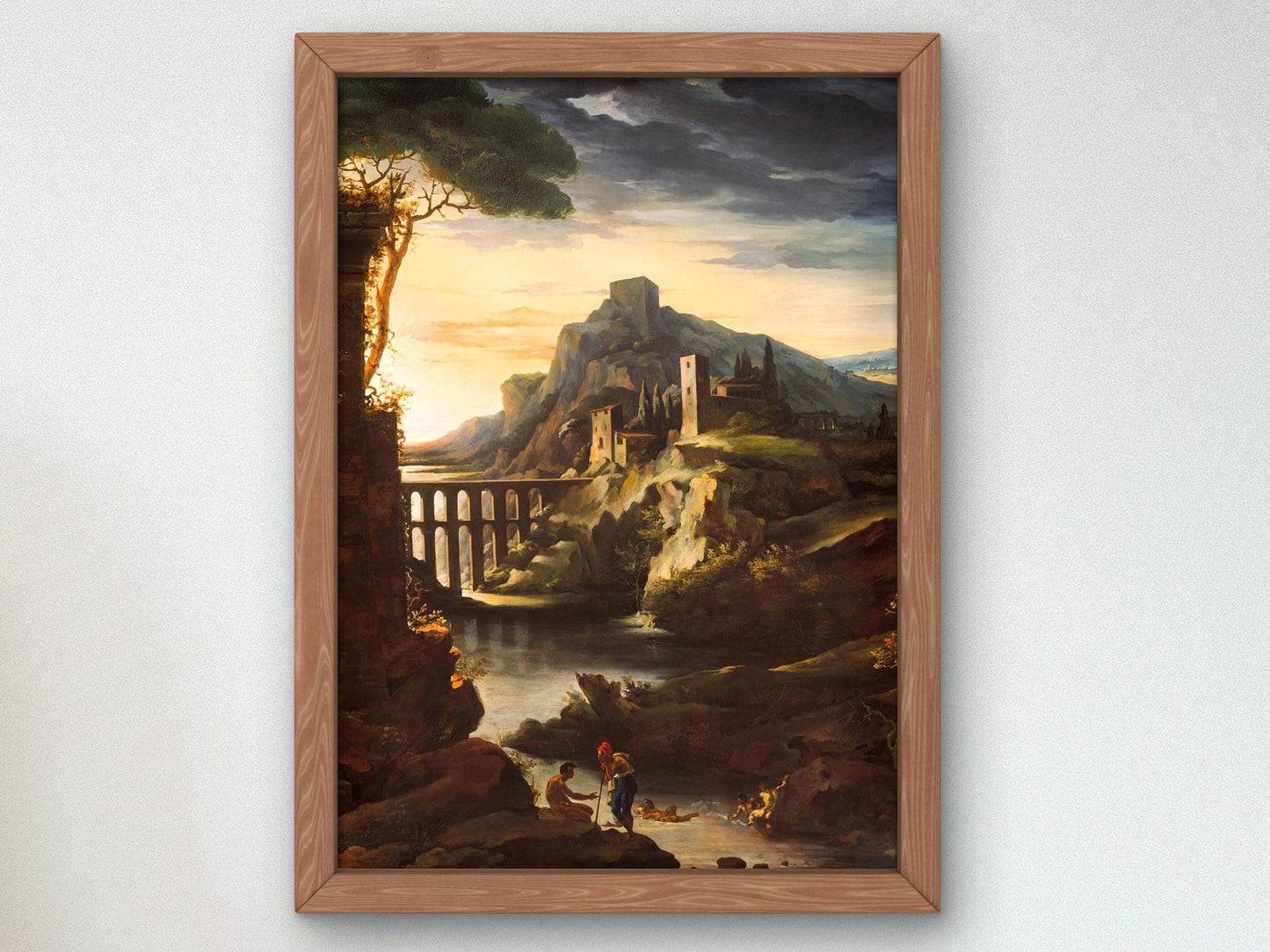 Evening Landscape with an Aqueduct by Théodore Géricault, 1818, Romanticism and Classical Landscapes, fine art print