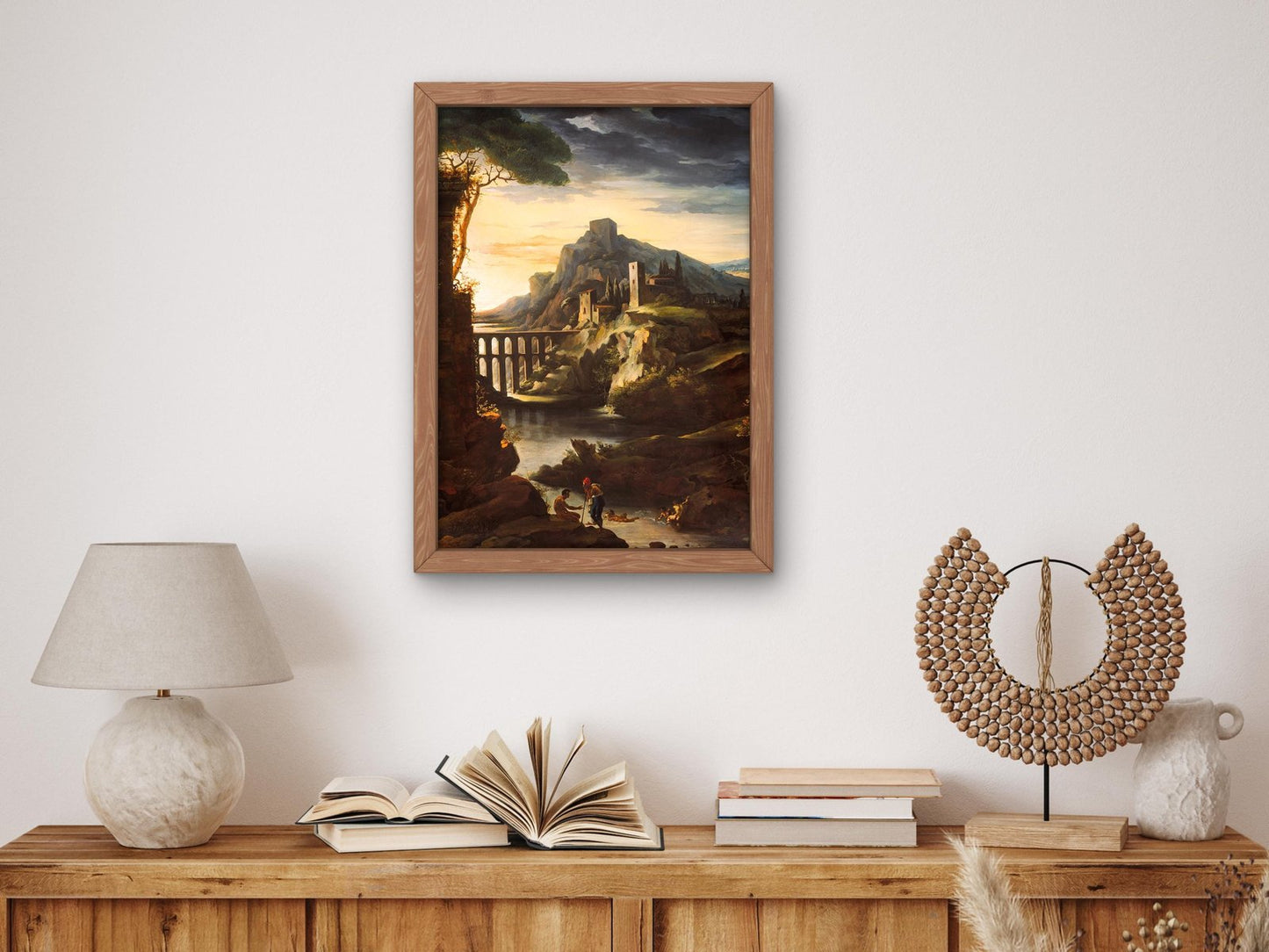 Evening Landscape with an Aqueduct by Théodore Géricault, 1818, Romanticism and Classical Landscapes, fine art print