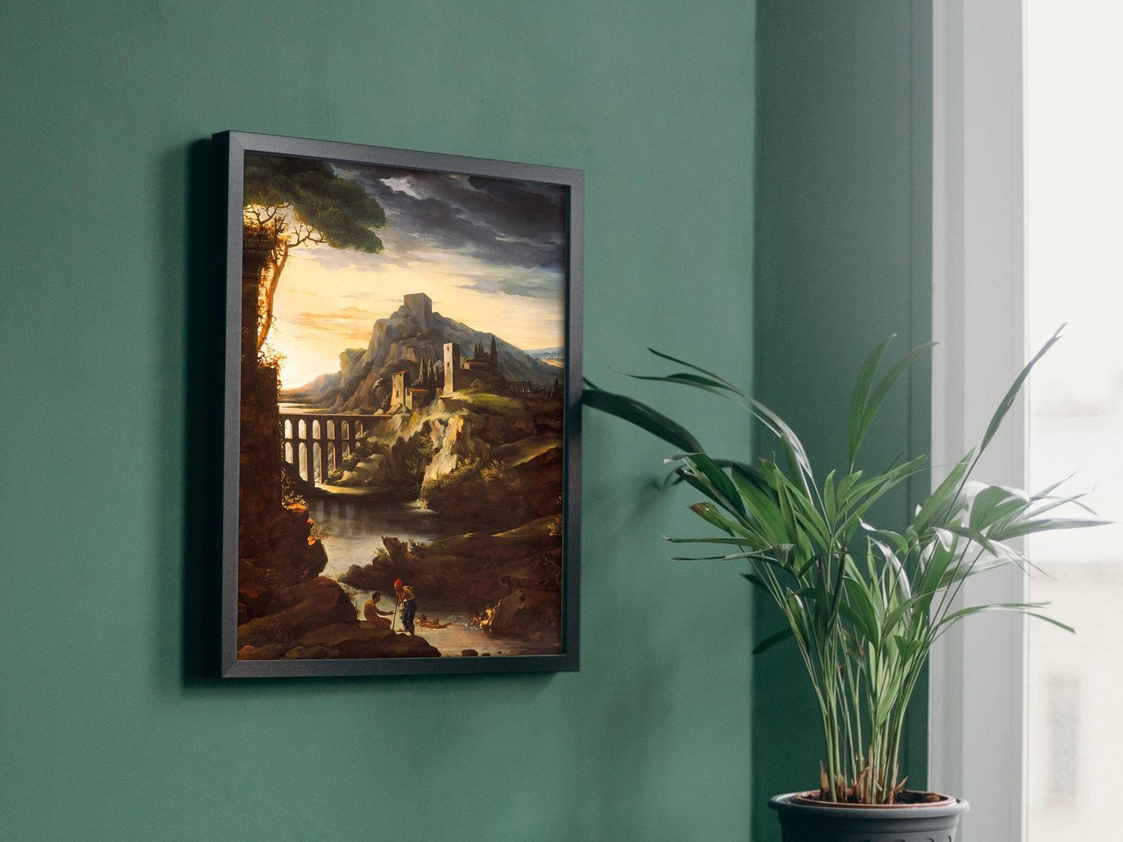 Evening Landscape with an Aqueduct by Théodore Géricault, 1818, Romanticism and Classical Landscapes, fine art print