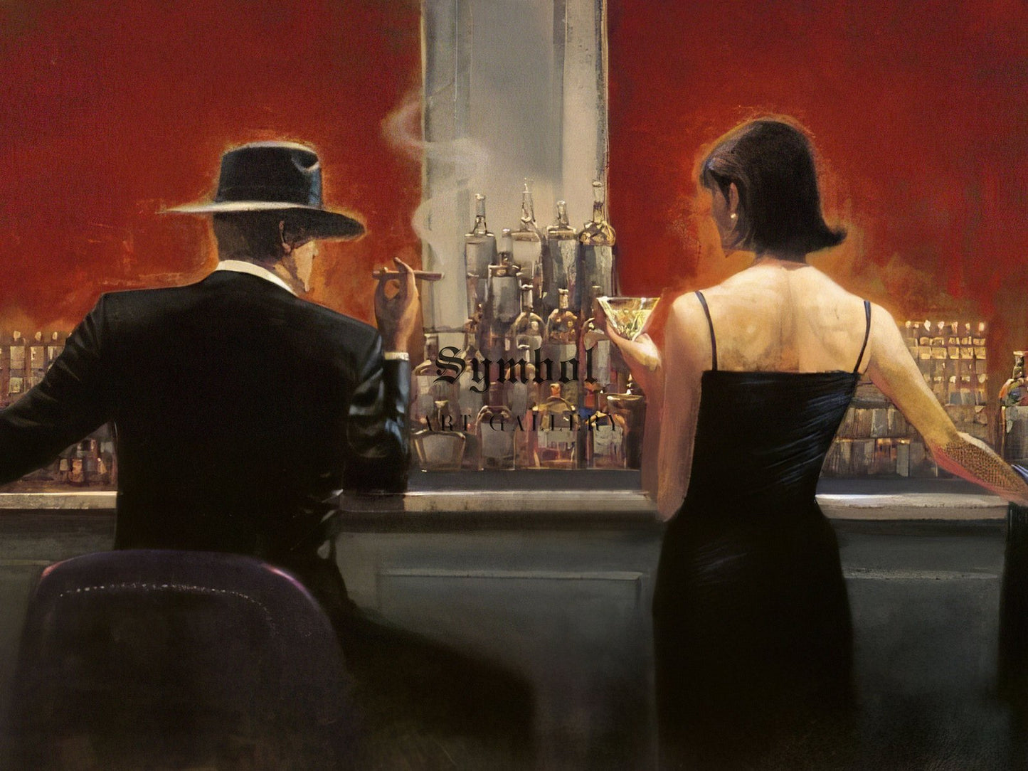 Evening Lounge by Brent Lynch, Art Deco and American Modernism, fine art print