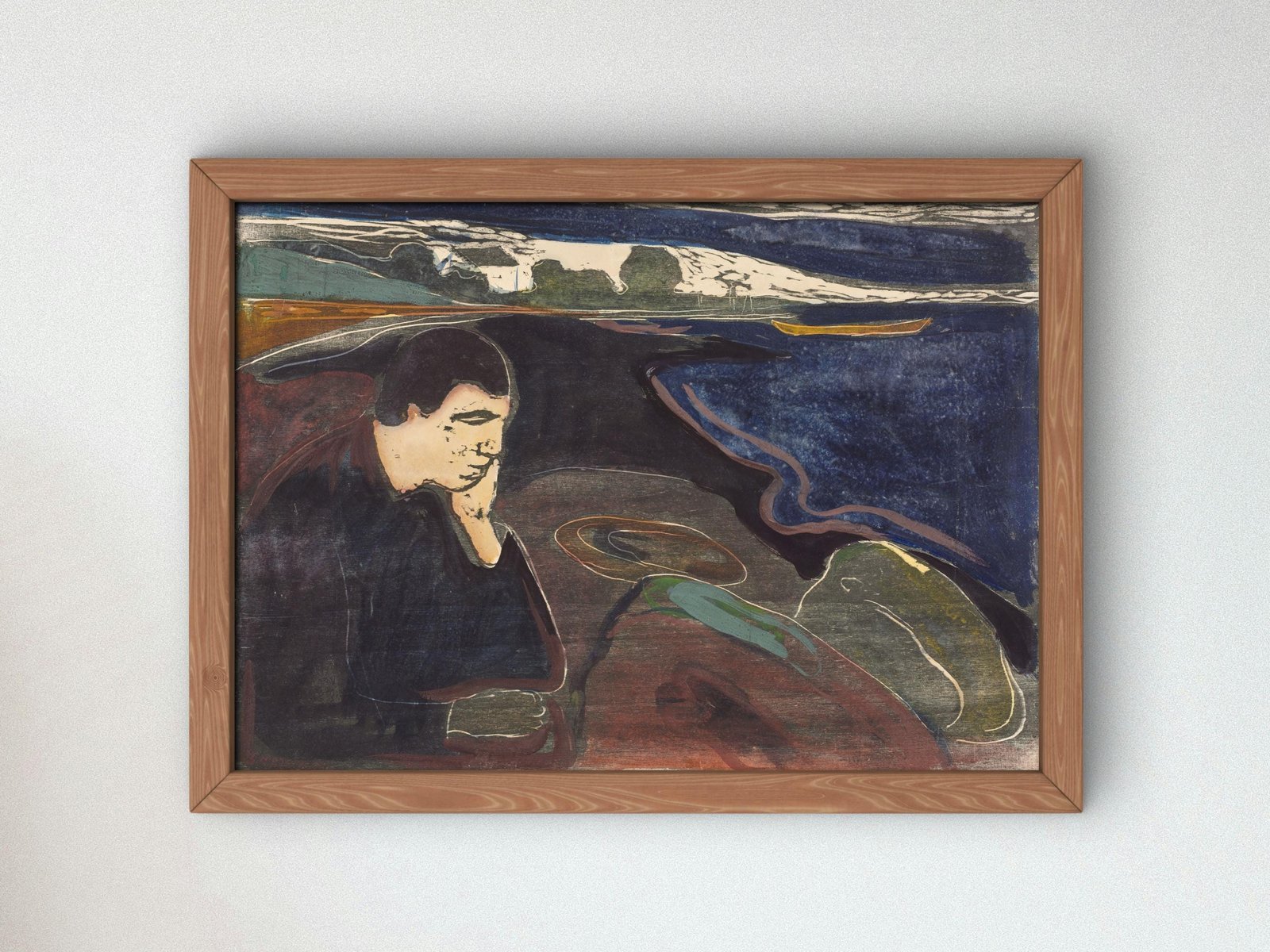 Evening Melancholy I by Edvard Munch, 1896, Expressionism and Fauvism, fine art print