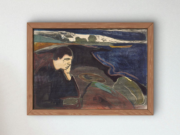 Evening Melancholy I by Edvard Munch 1896, Wall Art Print, Fine Art Reproduction, Museum Quality Decor, Poster
