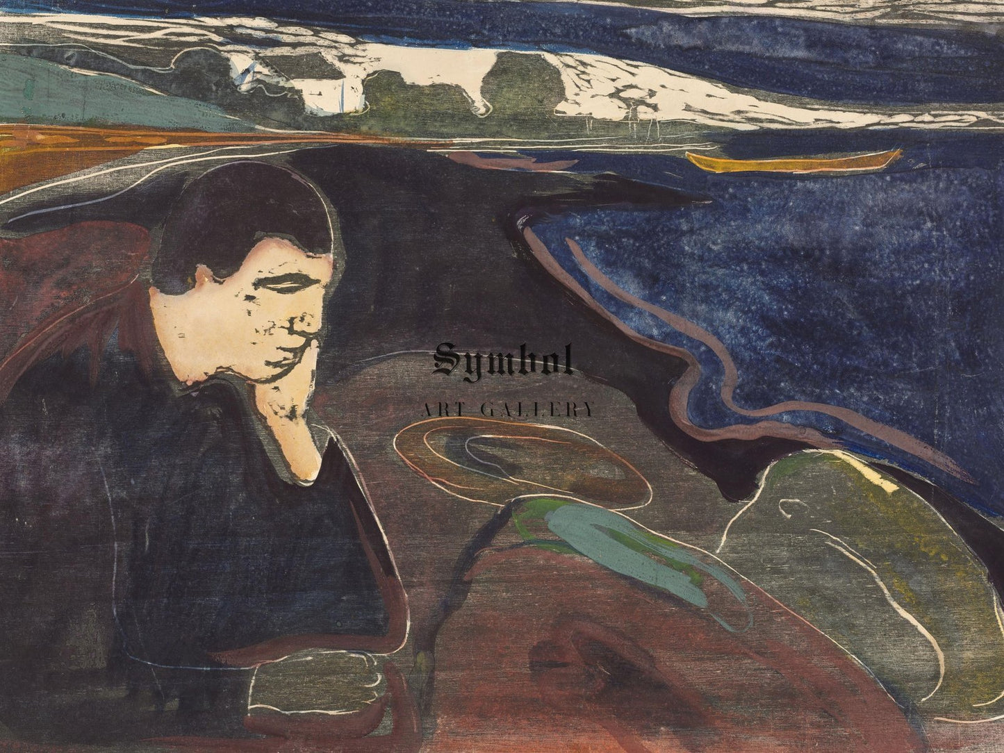 Evening Melancholy I by Edvard Munch, 1896, Expressionism and Fauvism, fine art print