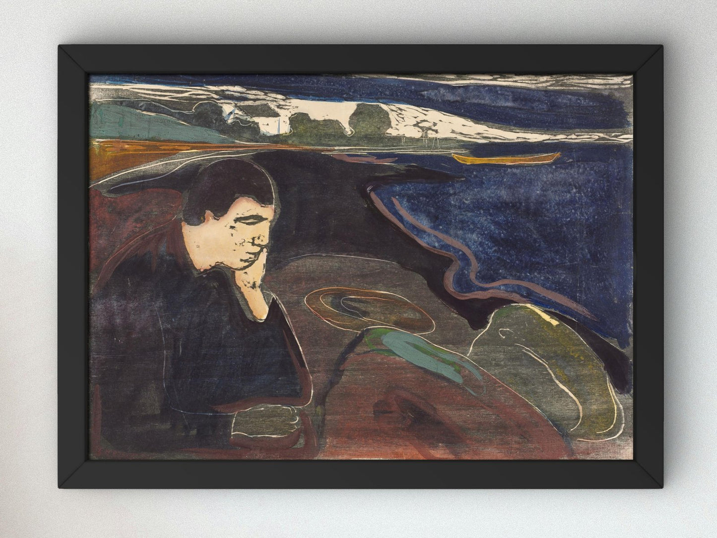 Evening Melancholy I by Edvard Munch, 1896, Expressionism and Fauvism, fine art print
