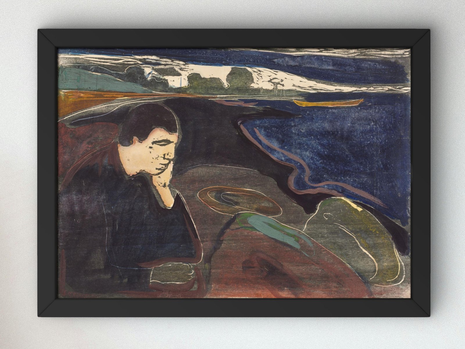 Evening Melancholy I by Edvard Munch, 1896, Expressionism and Fauvism, fine art print