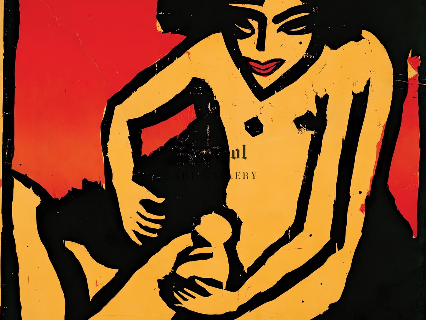 Exhibition Poster for Arnold Gallery Dresden by Ernst Ludwig Kirchner, 1908, Expressionism and Fauvism, fine art print