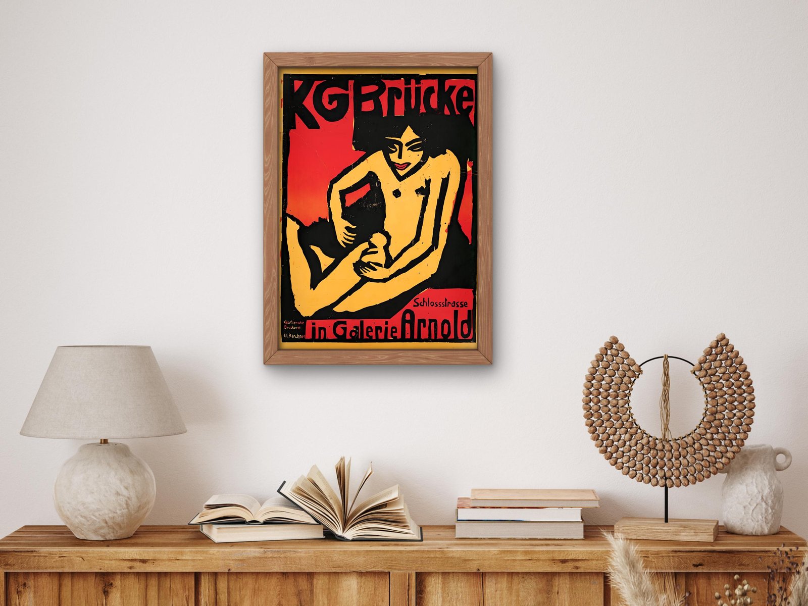 Exhibition Poster for Arnold Gallery Dresden by Ernst Ludwig Kirchner, 1908, Expressionism and Fauvism, fine art print
