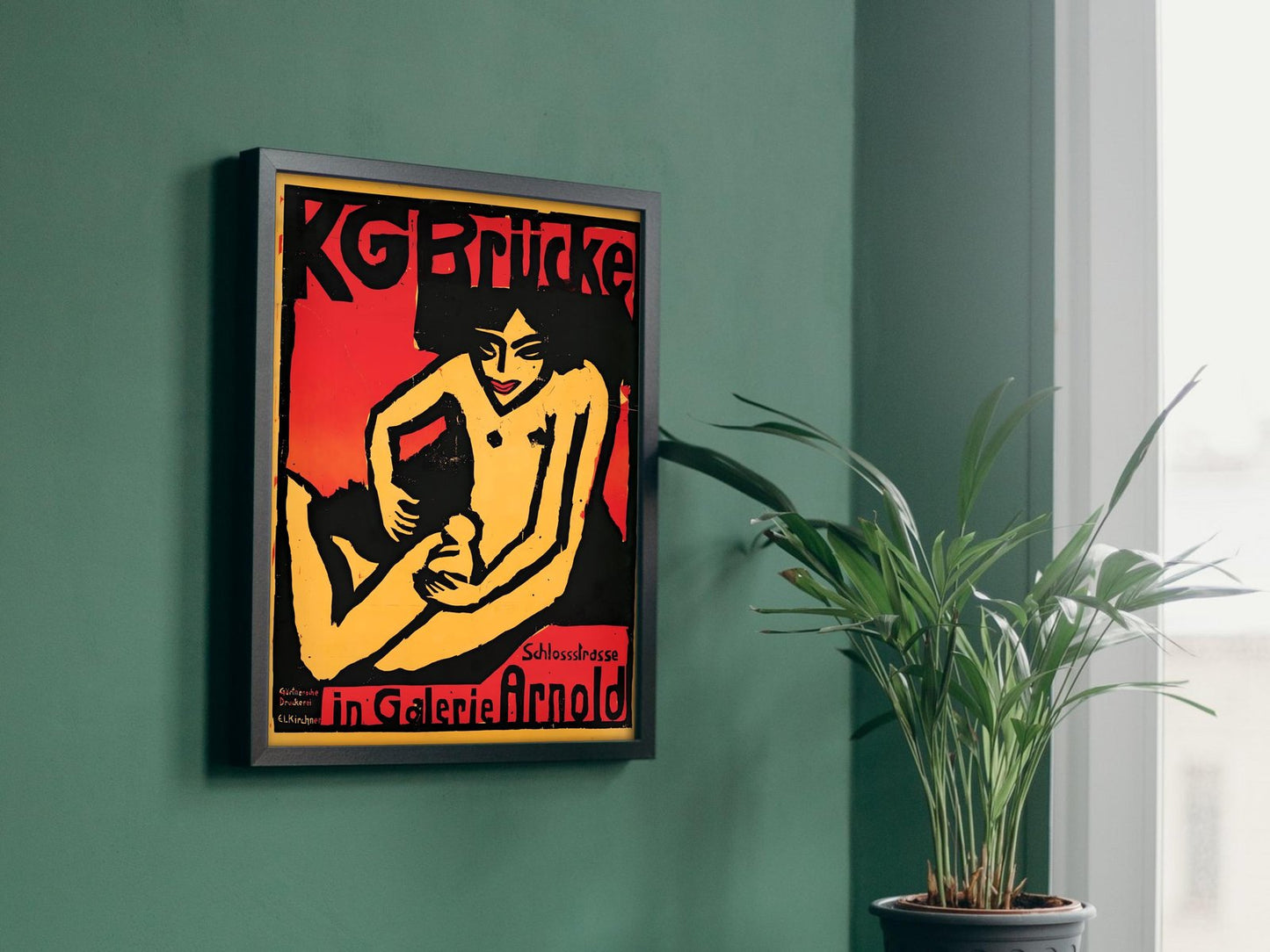 Exhibition Poster for Arnold Gallery Dresden by Ernst Ludwig Kirchner, 1908, Expressionism and Fauvism, fine art print