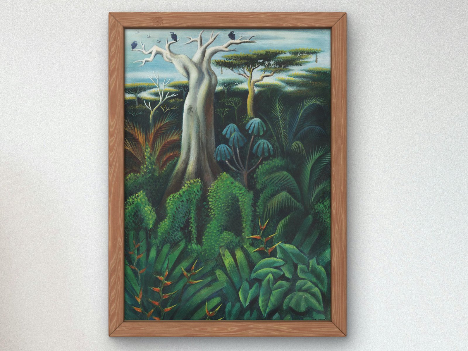 Exuberant Landscape Jungle by Miguel Covarrubias, 1935, Art Deco and American Modernism, fine art print