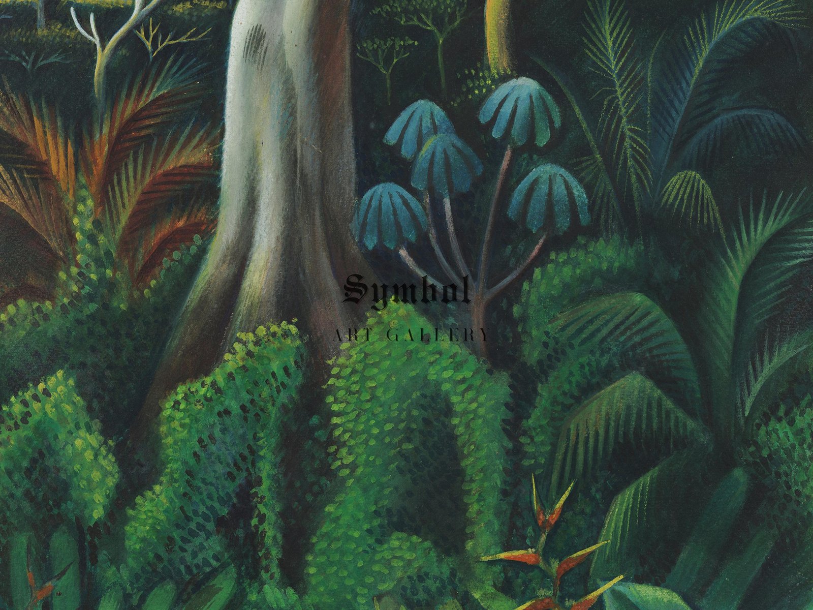 Exuberant Landscape Jungle by Miguel Covarrubias, 1935, Art Deco and American Modernism, fine art print