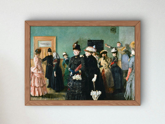 Albertine to see the Police Surgeon by Christian Krohg 1885, Wall Art Print, Fine Art Reproduction, Museum Quality Decor, Poster