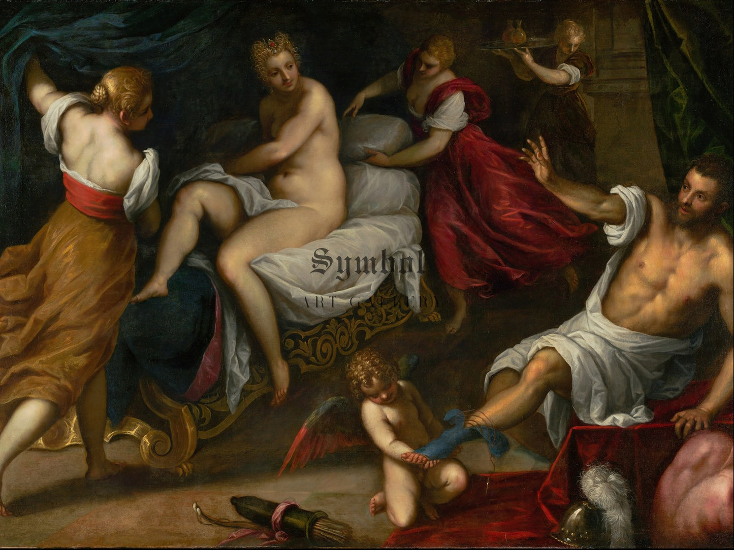 Venus and Mars by Palma il Giovane 1609, Wall Art Print, Fine Art Reproduction, Museum Quality Decor, Poster