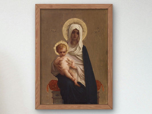 Virgin of the Deliverance by Ernest Hébert 1872, Wall Art Print, Fine Art Reproduction, Museum Quality Decor, Poster