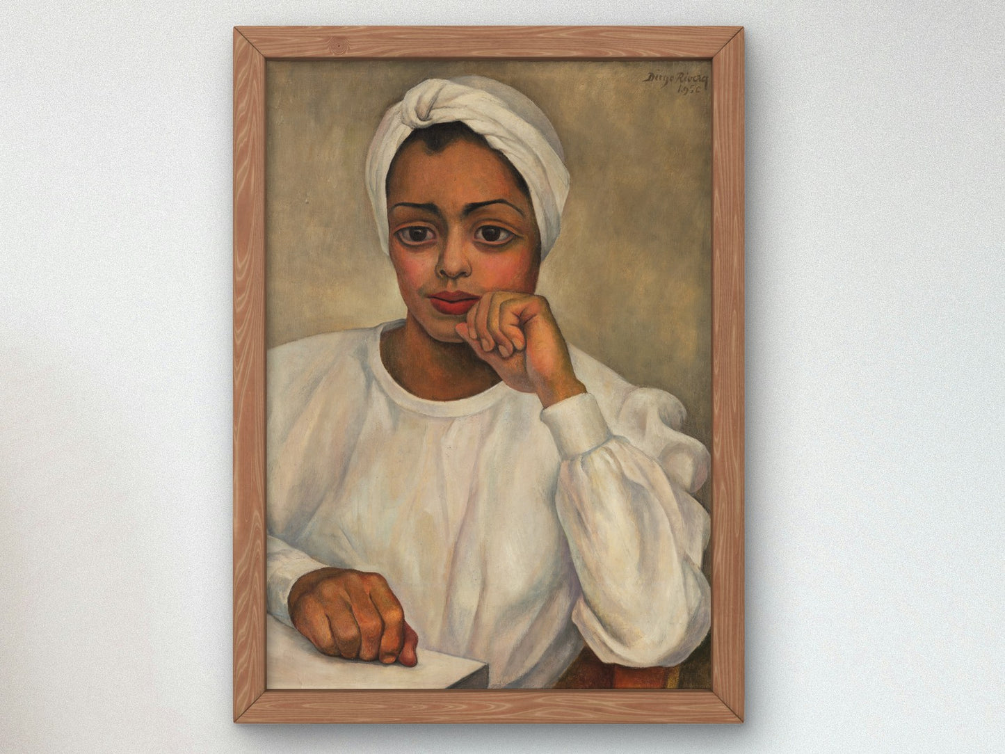 Portrait of Irma Mendoza by Diego Rivera 1950, Wall Art Print, Fine Art Reproduction, Museum Quality Decor, Poster