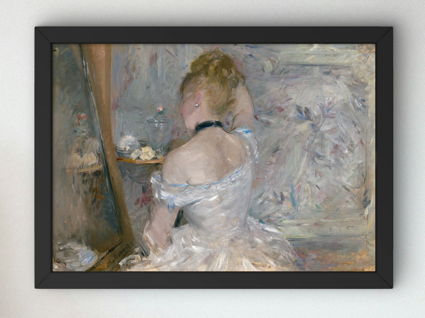 Woman at Her Toilette by Berthe Morisot 1875, Wall Art Print, Fine Art Reproduction, Museum Quality Decor, Poster