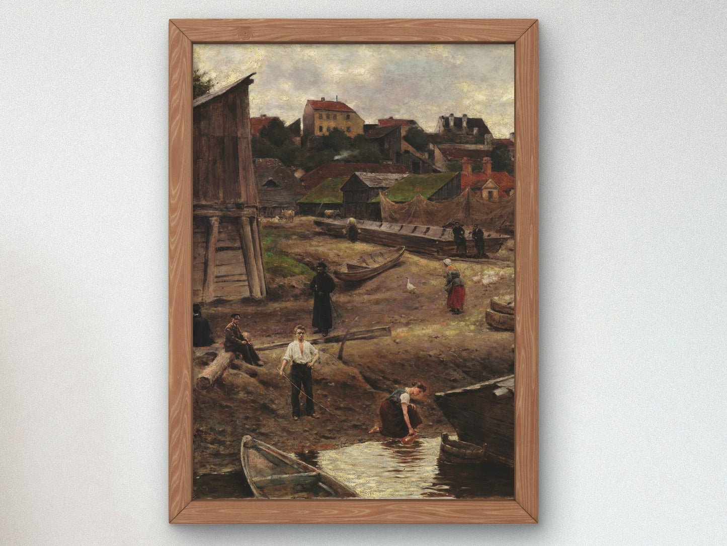 Powiśle Riverbank of the Vistula in Warsaw by Aleksander Gierymski 1883, Wall Art Print, Fine Art Reproduction, Museum Quality Decor, Poster