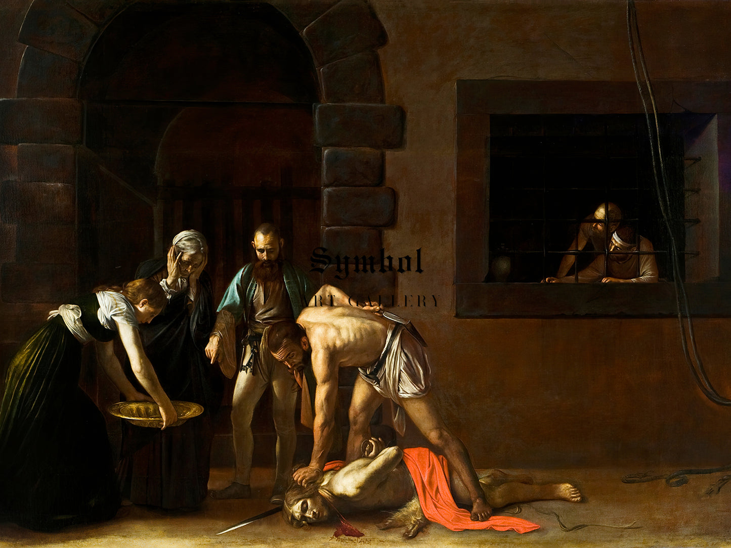 The Beheading of St. John the Baptist by Caravaggio 1608, Wall Art Print, Fine Art Reproduction, Museum Quality Decor, Poster