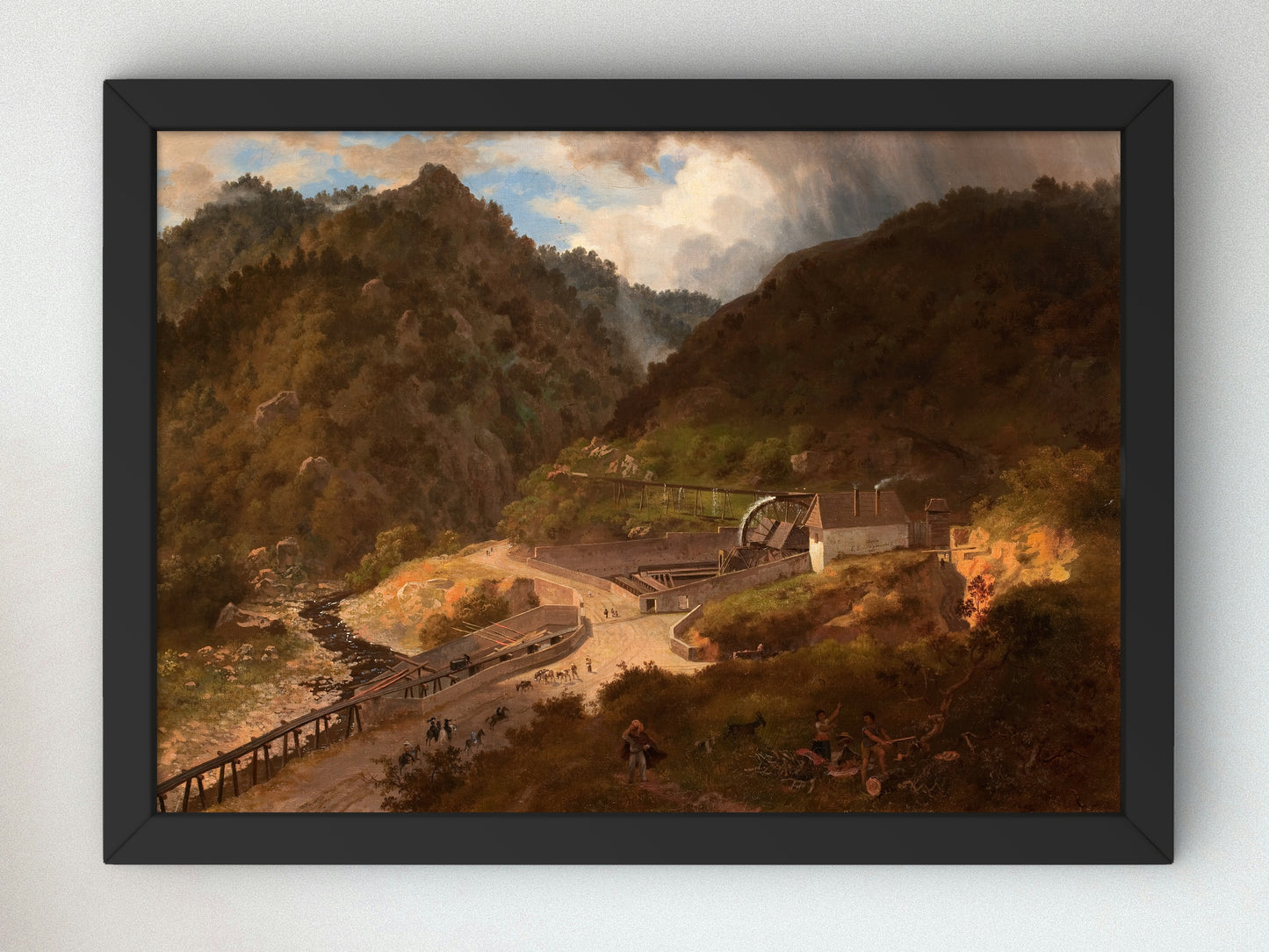 Minas de Real del Monte Hidalgo by Eugenio Landesio 1857, Wall Art Print, Fine Art Reproduction, Museum Quality Decor, Poster