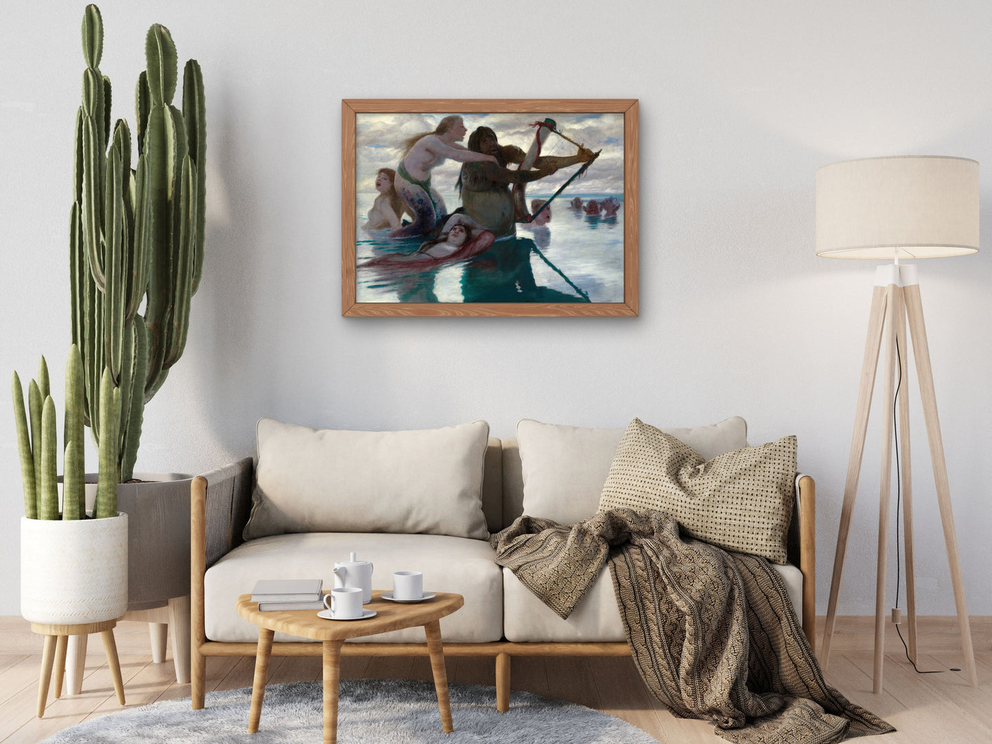 In The Sea by Arnold Böcklin 1883, Wall Art Print, Fine Art Reproduction, Museum Quality Decor, Poster
