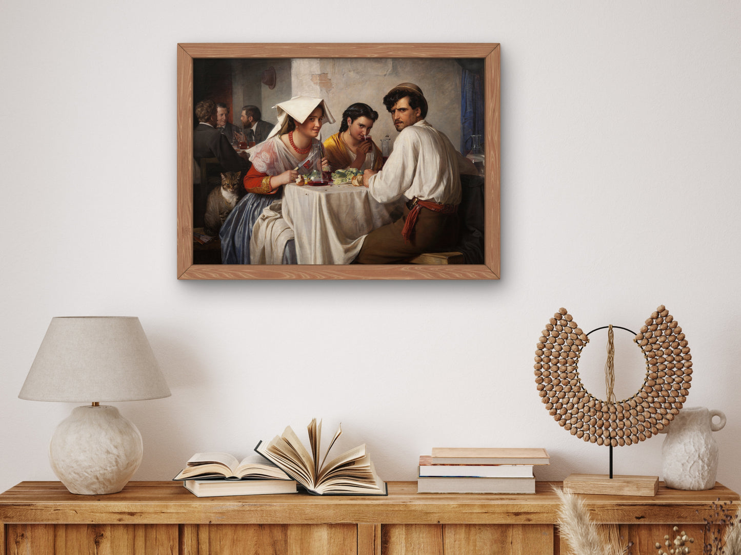 In a Roman Osteria by Carl Bloch 1866, Wall Art Print, Fine Art Reproduction, Museum Quality Decor, Poster