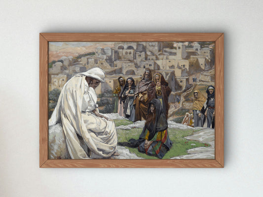 Jesus Wept by James Tissot 1886, Wall Art Print, Fine Art Reproduction, Museum Quality Decor, Poster