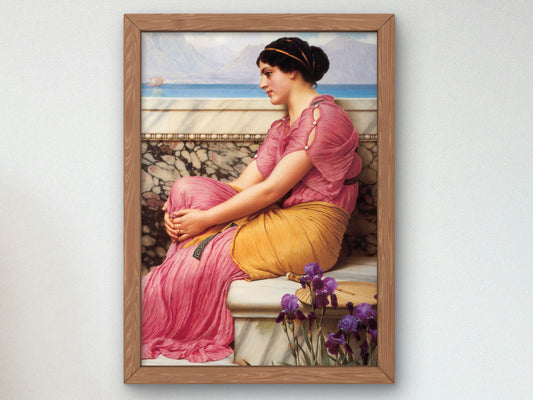 Absence Makes the Heart Grow Fonder by John William Godward 1912, Wall Art Print, Fine Art Reproduction, Museum Quality Decor, Poster